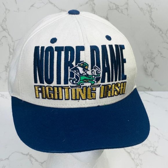Vintage Notre Dame Fighting Irish Top Of The World Snapback Hat Cap